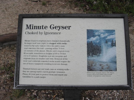 Minute Geyser Sign